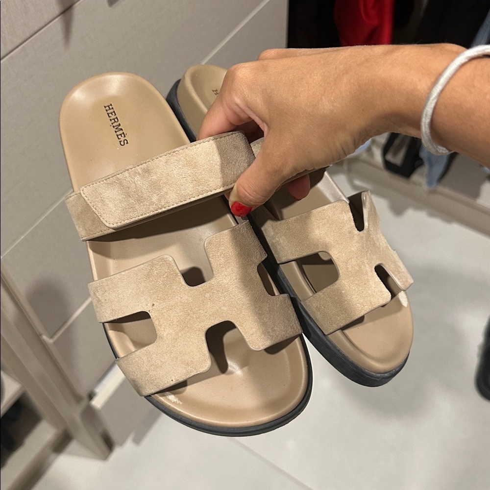 Hermes Tan Sandals